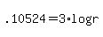 +.10524+=+3%2A+log%28r%29+