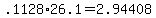 +.1128%2A26.1+=+2.94408+