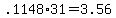 +.1148%2A31+=+3.56+