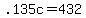 +.135c+=+432+