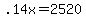 +.14x+=+2520+