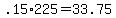 +.15%2A225+=+33.75+