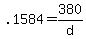 +.1584+=+380%2Fd+