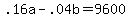 +.16a+-+.04b+=+9600+