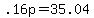 +.16p+=+35.04+