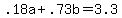 +.18a+%2B+.73b+=+3.3+