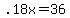 +.18x+=+36+