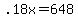+.18x+=+648+