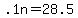 +.1n+=+28.5+