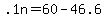 +.1n+=+60+-+46.6+