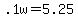 +.1w+=+5.25+