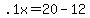 +.1x+=+20+-+12+