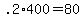 +.2%2A400+=+80+