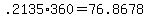 +.2135%2A360+=+76.8678+