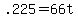 +.225+=+66t+