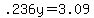 +.236y+=+3.09+