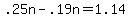 +.25n+-+.19n+=+1.14+