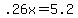 +.26x+=+5.2+