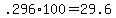 +.296%2A100+=+29.6+