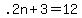 +.2n+%2B+3+=+12+
