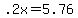 +.2x+=+5.76+