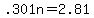 +.301n+=+2.81+