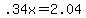 +.34x+=+2.04+