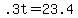 +.3t+=+23.4+