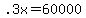 +.3x+=+60000+