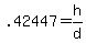 +.42447+=+h%2Fd+