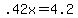 +.42x+=+4.2+