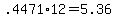 +.4471%2A12+=+5.36+