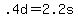 +.4d+=+2.2s+