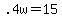 +.4w+=+15+