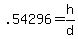 +.54296+=+h%2Fd+