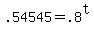+.54545+=+.8%5Et+