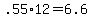 +.55%2A12+=+6.6+