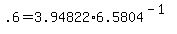+.6+=++3.94822%2A6.5804%5E%28-1%29+
