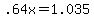 +.64x+=+1.035+