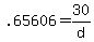 +.65606+=+30%2Fd+