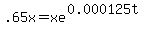 +.65x+=+xe%5E%280.000125t%29