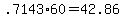 +.7143%2A60+=+42.86+