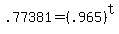 +.77381+=+%28+.965+%29%5Et+