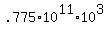 +.775+%2A+10%5E11+%2A+10%5E3+
