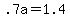 +.7a+=+1.4+