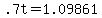 +.7t+=+1.09861+