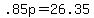 +.85p+=+26.35+