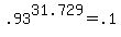 +.93%5E31.729+=+.1+
