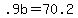 +.9b+=+70.2+