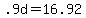 +.9d+=+16.92+